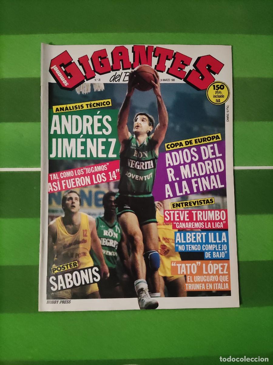 Collezionismo sportivo: 20 Gigantes del basket 1986 Andr&eacute;s Jim&eacute;nez / Adi&oacute;s del R. Madrid a la final / Sabonis