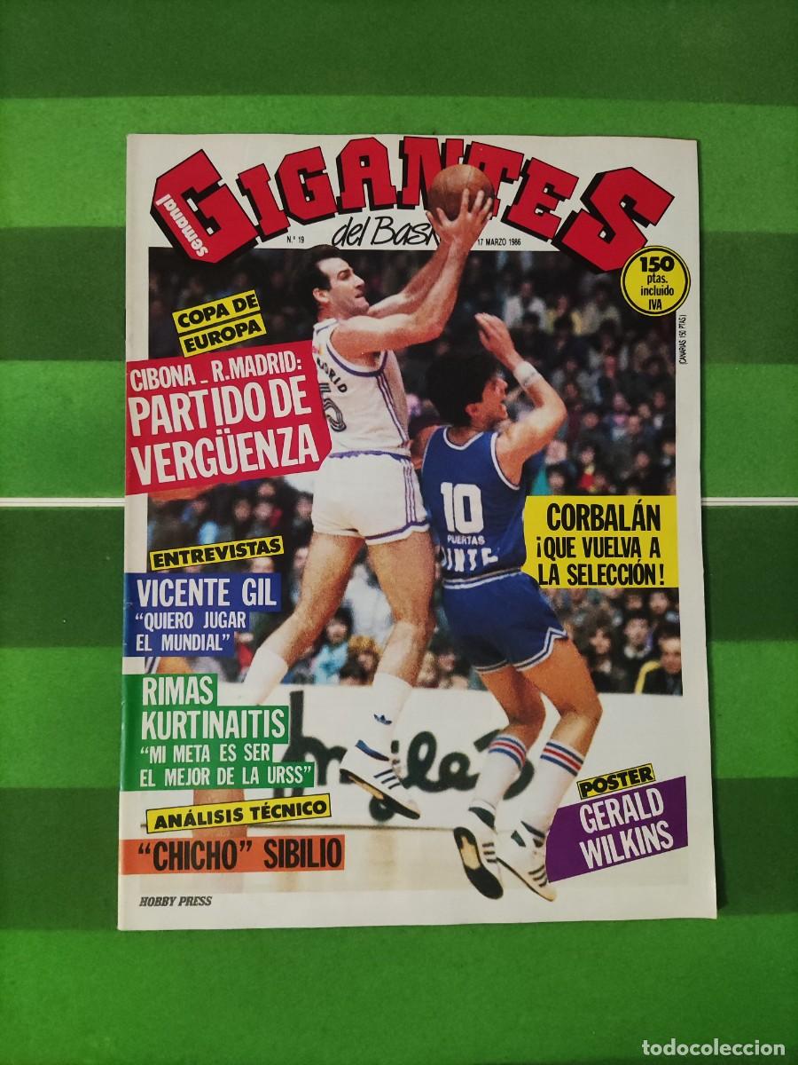 Collectionnisme sportif: 19 Gigantes del basket 1986 Copa de Europa / Corbal&aacute;n selecci&oacute;n / Vicente Gil