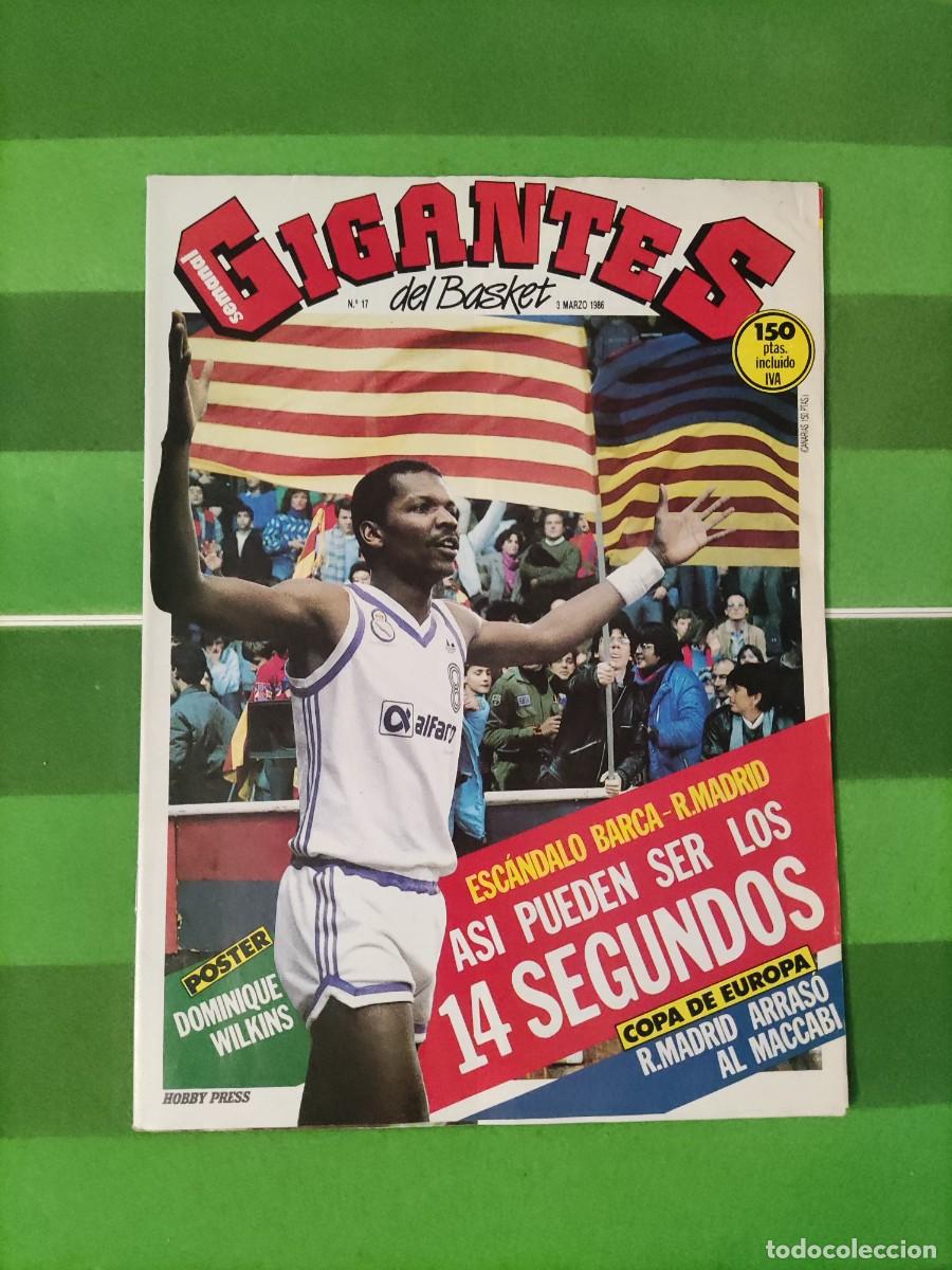 Coleccionismo deportivo: 17 Gigantes del basket 1986 Esc&aacute;ndalo Bar&ccedil;a - Real Madrid / Copa de Europa / Dominique Walkins