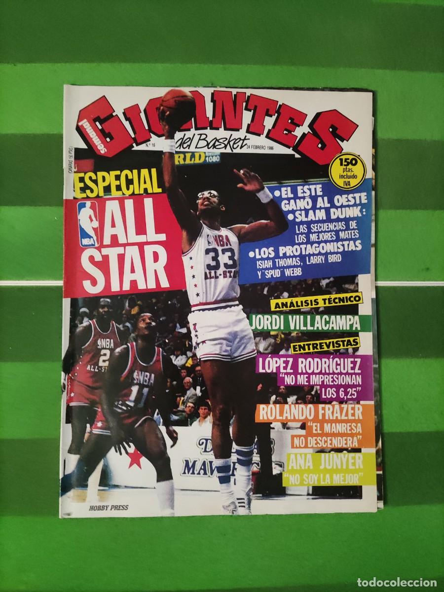 Coleccionismo deportivo: 16 Gigantes del basket 1986 Especial All Star El Este gan&oacute; al Oeste / Jordi Villacampa