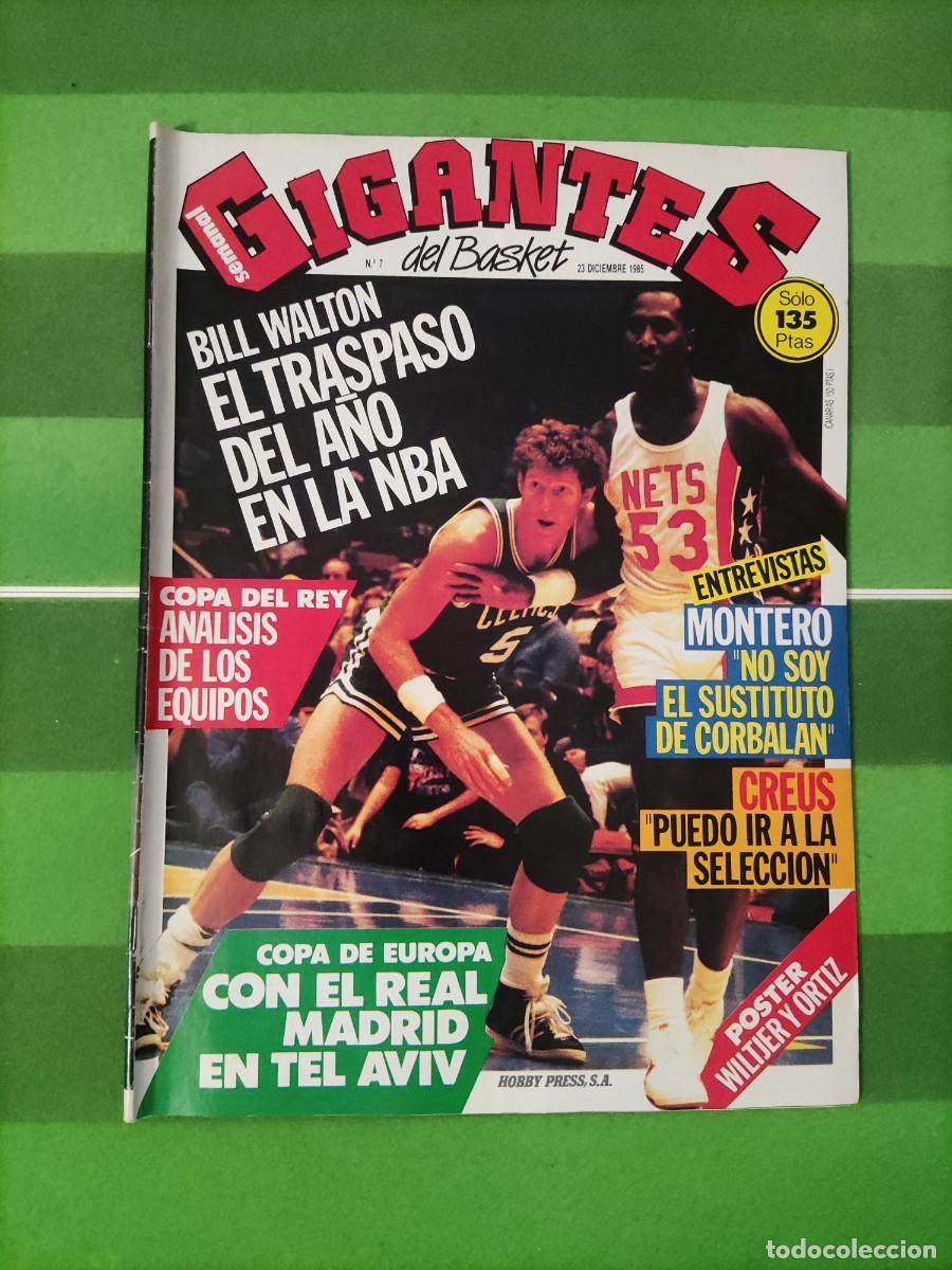 Colecionismo desportivo: 7 Gigantes del basket 1985 Bill Walton el traspaso del a&ntilde;o / Copa del Rey / Copa de Europa