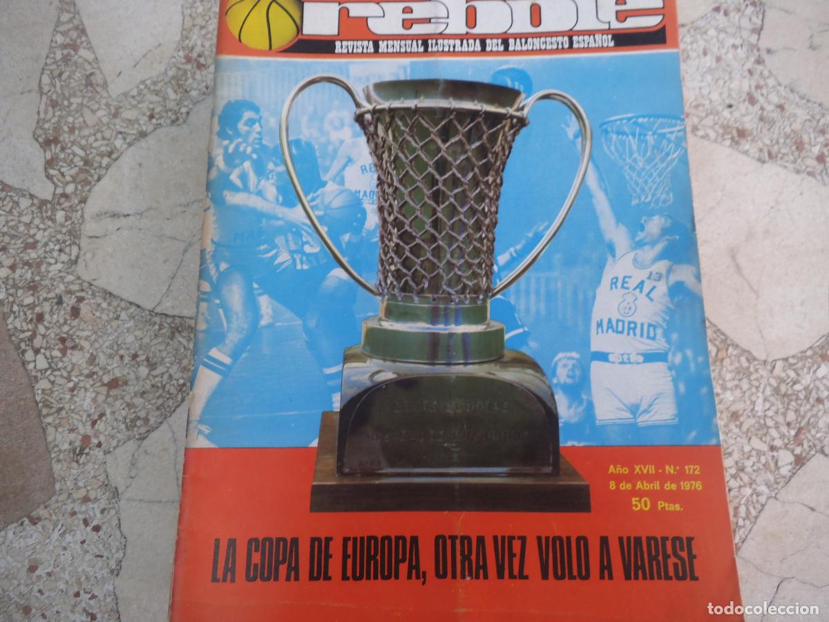 Coleccionismo deportivo: rebote n&ordm; 172. 1976, con poster, la copas de europa, otra vez volo a varese, los entrenadores
