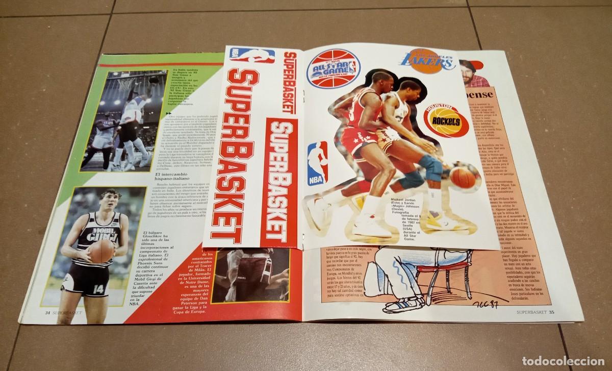 Sports collectibles: REVISTA MAGAZINE BALONCESTO SUPERBASKET #13 PEGATINA MICHAEL JORDAN ALL STAR GAME NBA 1987 NIKE AIR