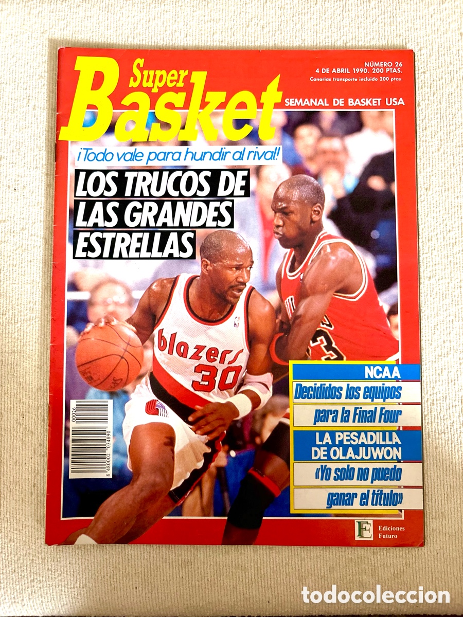 Sports collectibles: Revista Super Basket N&ordm; 26 (4 de Abril 1990) - Especial Michael Jordan vs Terry Porter- p&oacute;ster