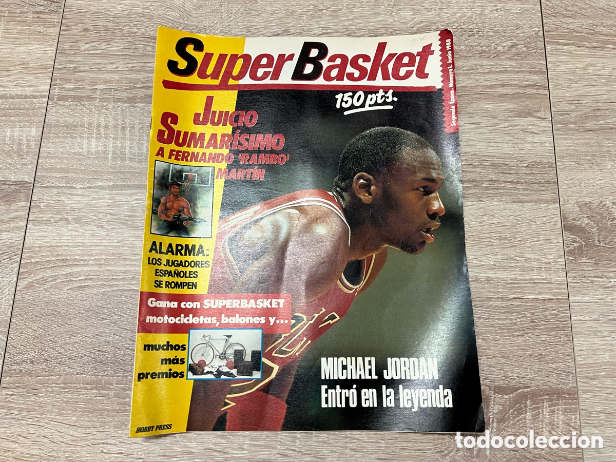 Collezionismo sportivo: 1988 MICHAEL JORDAN REVISTA SUPER BASKET N&ordm; 1 CONTIENE POSTER BYRON SCOTT