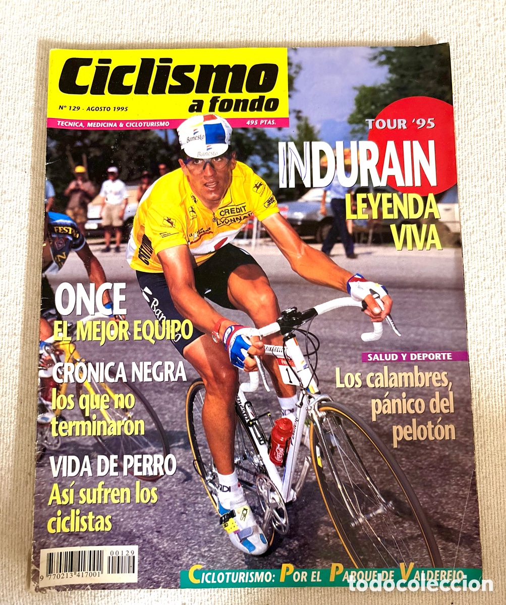 Coleccionismo deportivo: Revista Ciclismo A Fondo - N&ordm; 129 (Agosto 1995) Especial Tour Francia Indur&aacute;in 5&ordm; T&iacute;tulo- PERFECTA