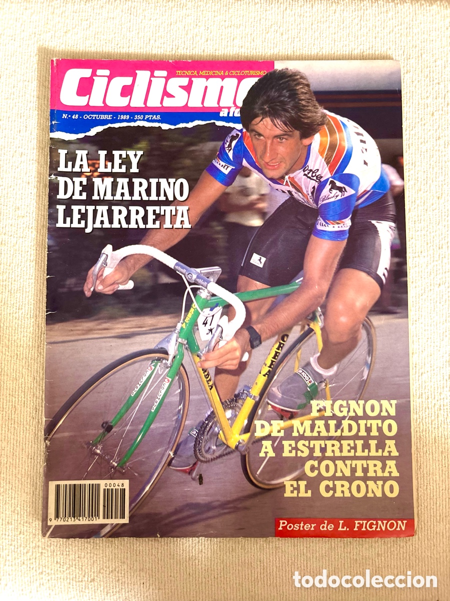Coleccionismo deportivo: Revista Ciclismo a fondo &mdash; N.&ordm; 48 (Octubre 1989) LEJARRETA con P&oacute;ster de Laurent Fignon