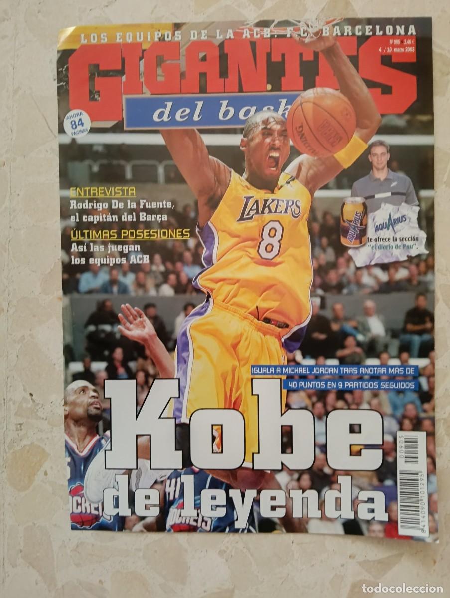 Coleccionismo deportivo: PORTADA REVISTA GIGANTES DEL BASKET N&ordm; 905 MARZO 2003 - KOBE BRYANT - DE LEYENDA