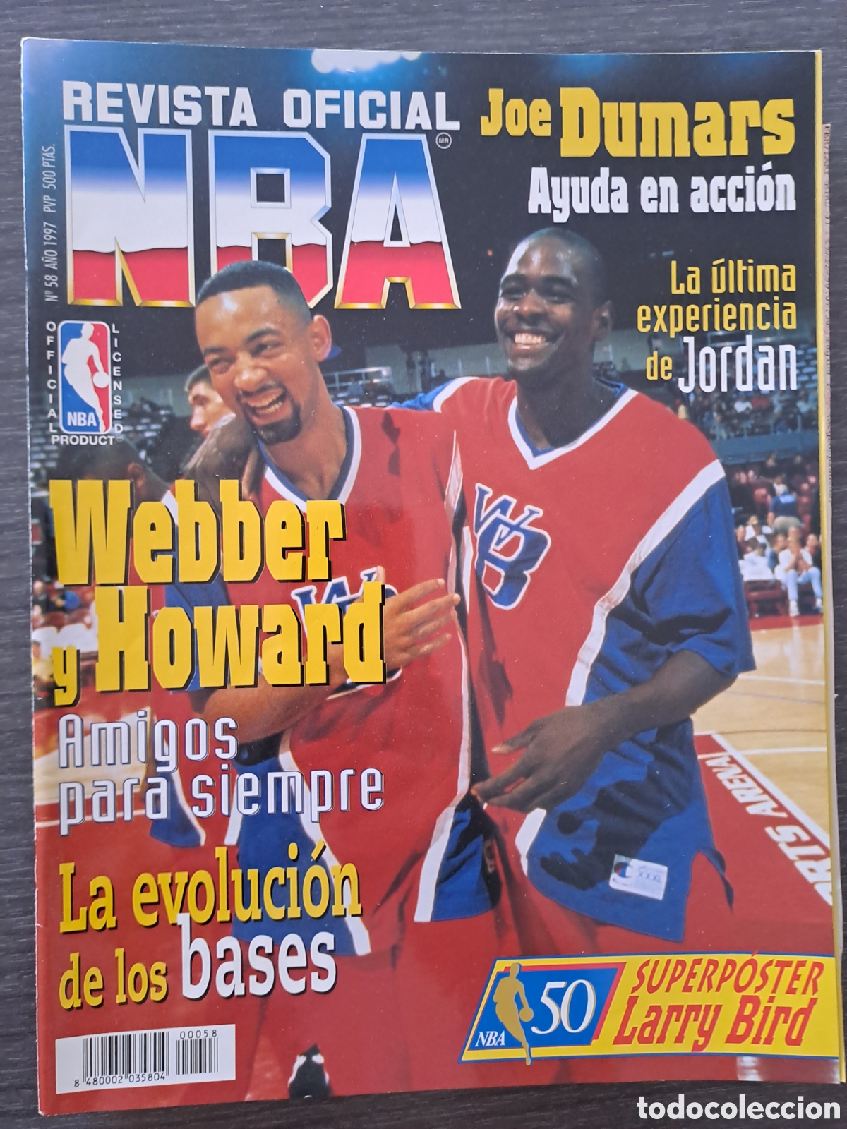Collezionismo sportivo: REVISTA OFICIAL NBA N&ordm; 58 &mdash; 1997 &mdash; LARRY BIRD NBA 50 Revista Oficial NBA n&ordm; 58