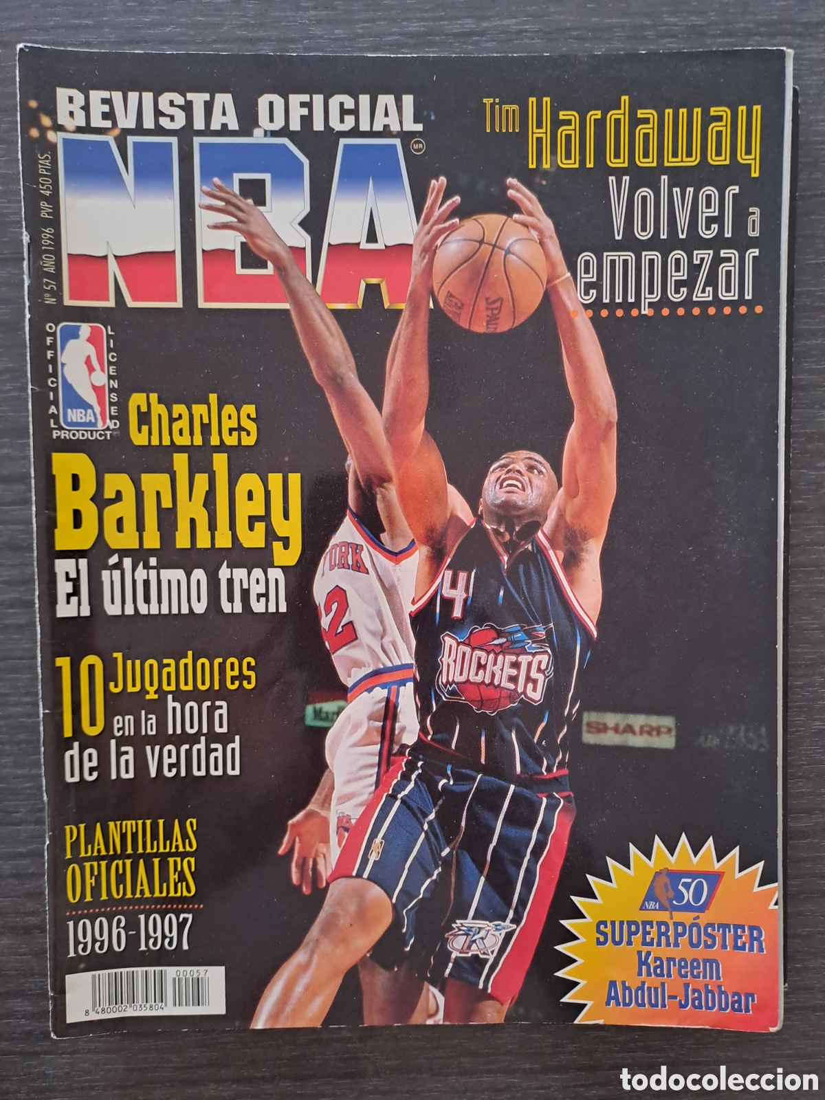 Coleccionismo deportivo: REVISTA OFICIAL NBA N&ordm; 57 &mdash; 1996 &mdash; KAREEM ABDUL-JABBAR Revista Oficial NBA n&ordm; 57,