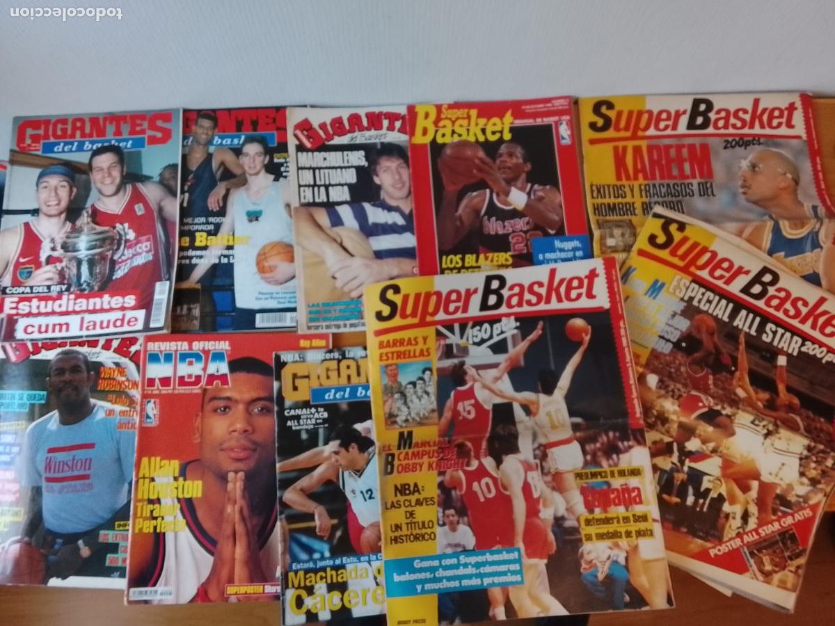 Colecionismo desportivo: Baloncesto: 10 revistas. SuperBasket, NBA, Gigantes del basket