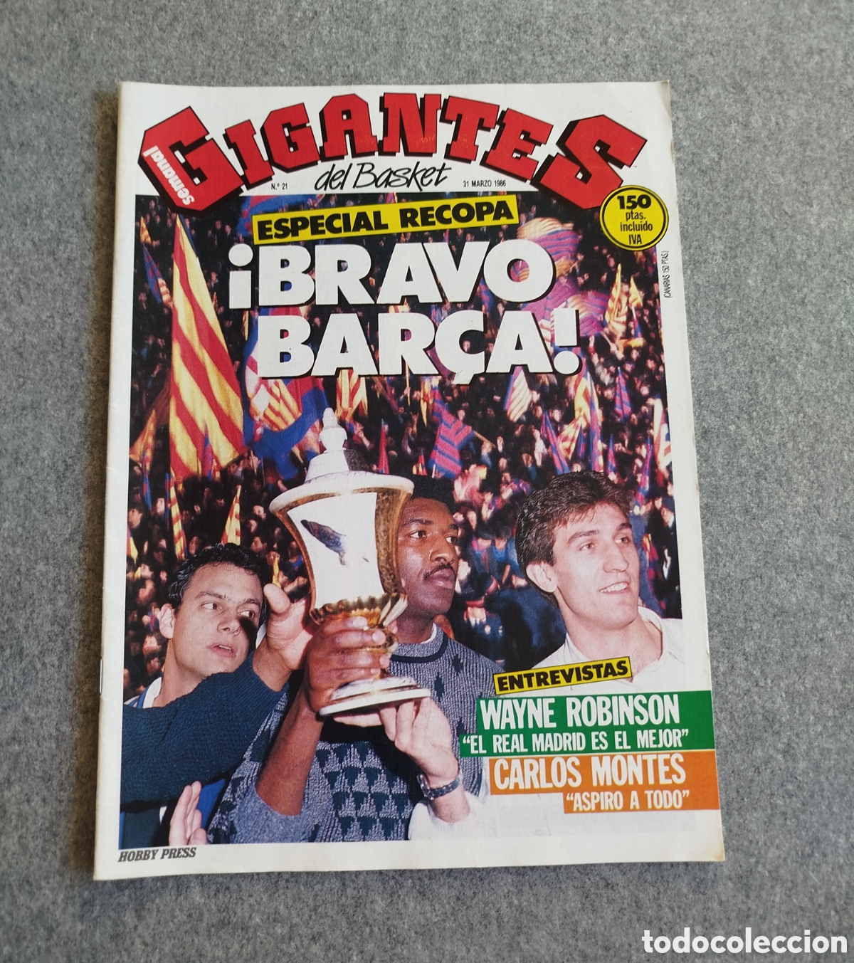 Sports collectibles: 1986 REVISTA GIGANTES BASKET ESPECIAL RECOPA BRAVO BAR&Ccedil;A CAMPE&Oacute;N POSTER MARK SMITH # 21 BARCELONA
