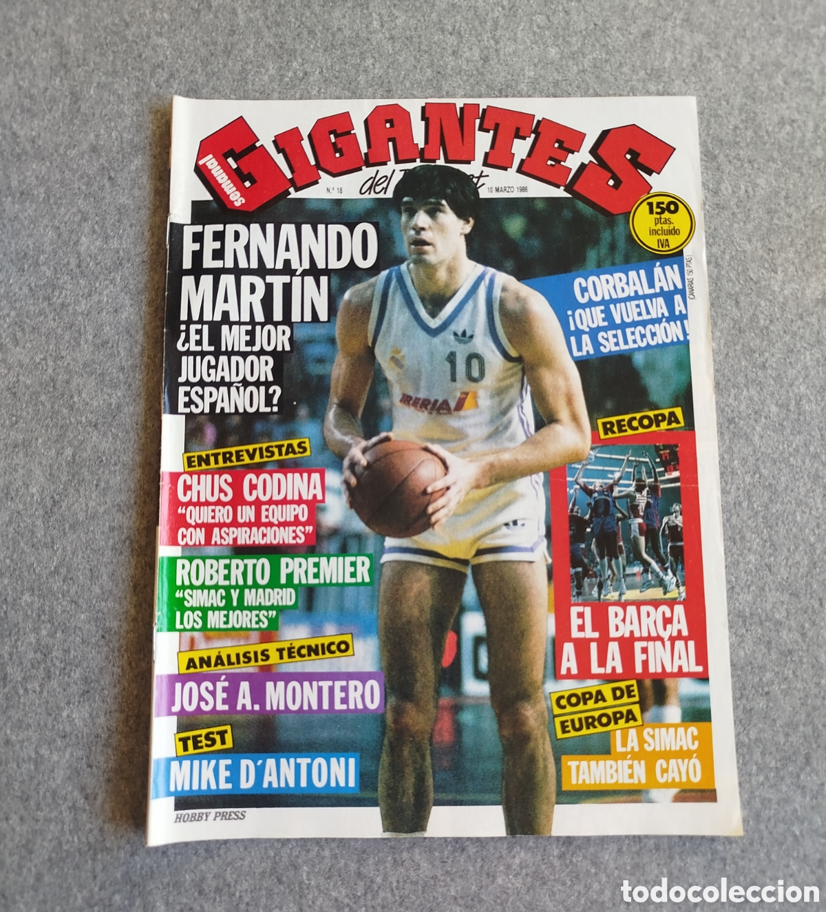 Coleccionismo deportivo: 1986 REVISTA GIGANTES BASKET FERNANDO MART&Iacute;N REAL MADRID POSTER TERENCE STANSBURY # 18