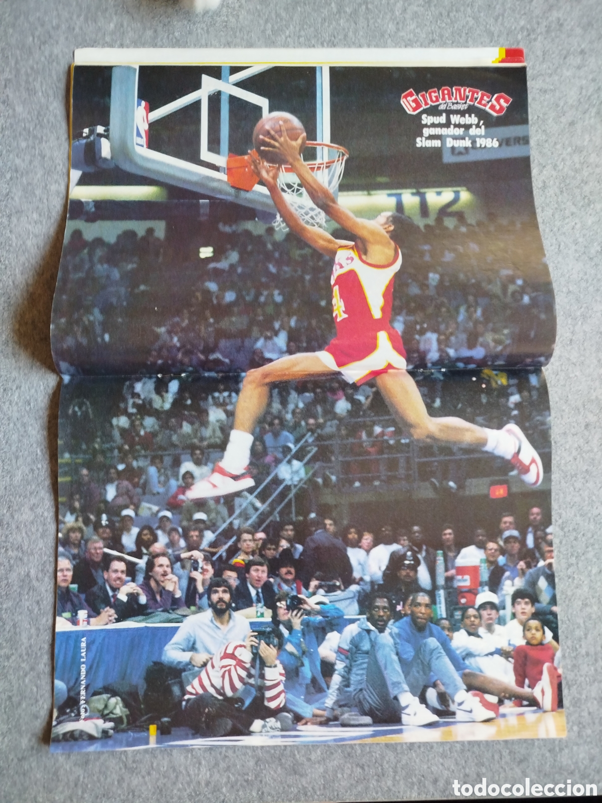 Coleccionismo deportivo: 1986 REVISTA GIGANTES BASKET POSTER SPUD WEBB CAMPE&Oacute;N SLAM DUNK # 16 ESPECIAL ALL STAR