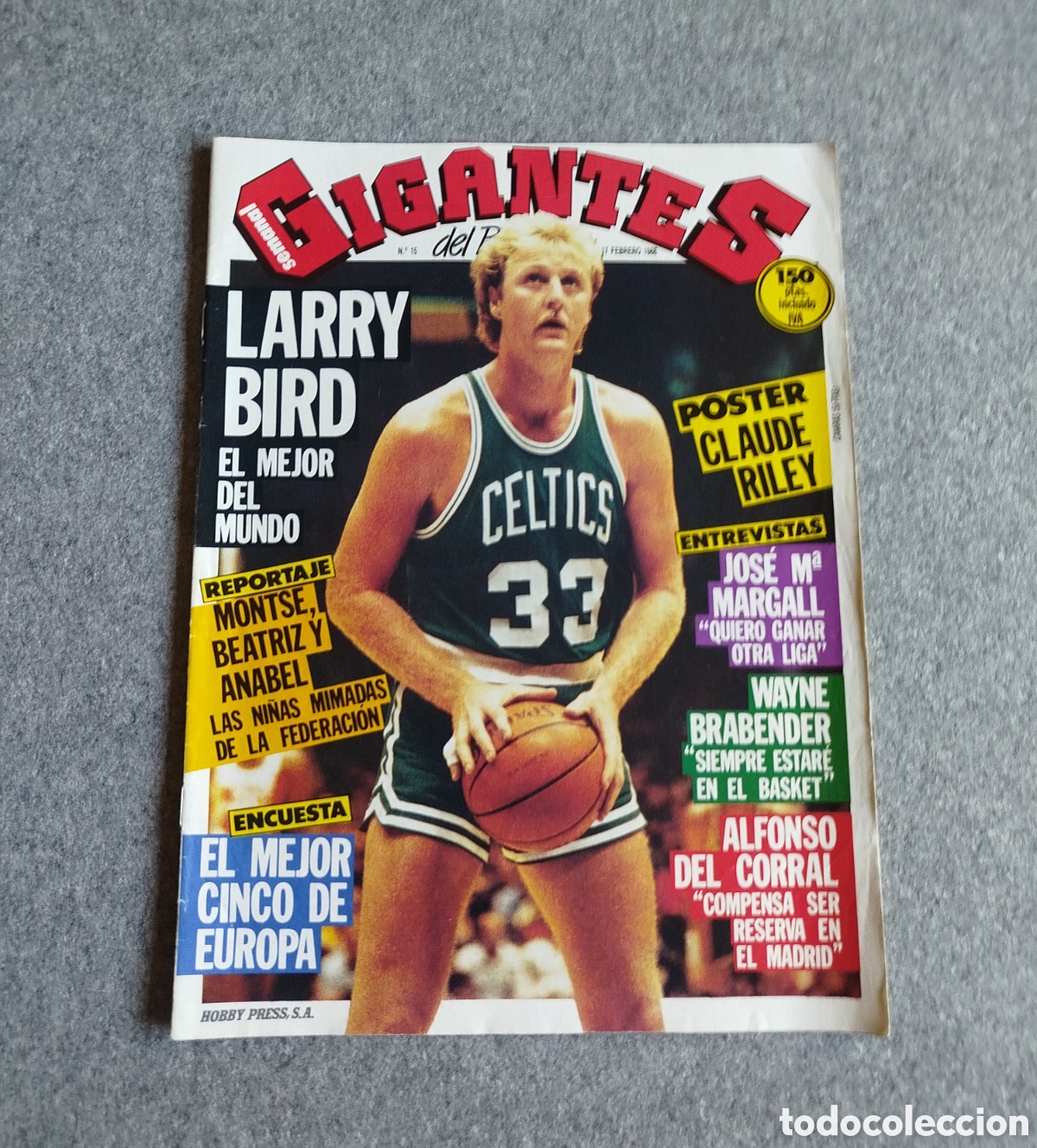 Coleccionismo deportivo: #15 - 1986 REVISTA GIGANTES BASKET LARRY BIRD &rdquo; EL MEJOR DEL MUNDO &rdquo;POSTER CLAUDE RILEY