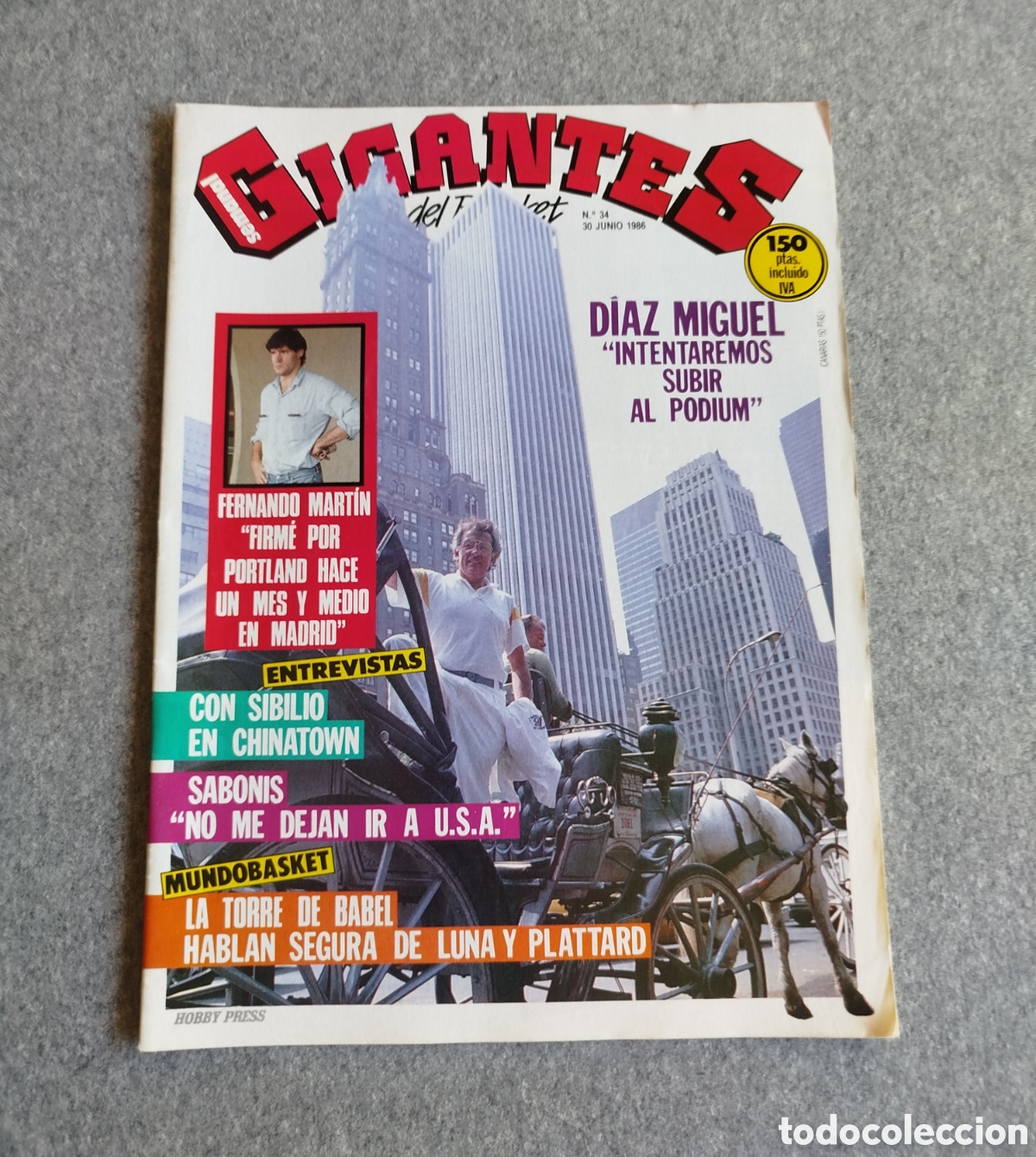 Sports collectibles: #34 - 1986 REVISTA GIGANTES BASKET PETROVIC Y SABONIS ELEGIBLES PARA EL DRAFT FERNANDO MART&Iacute;N