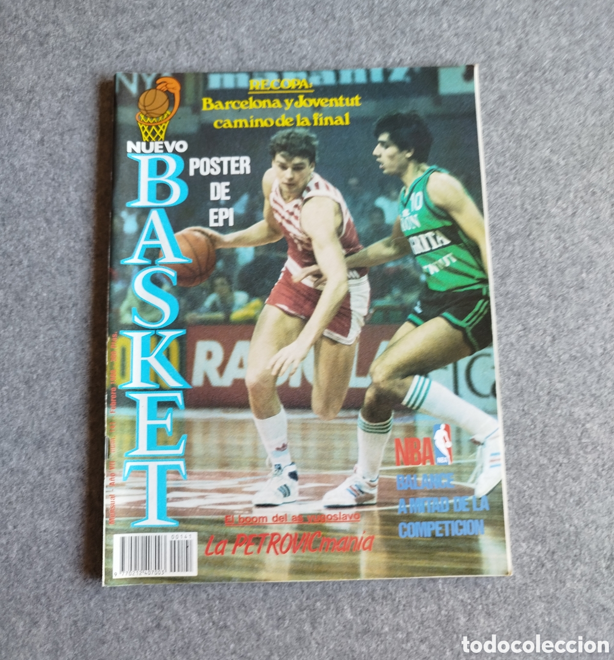 Sports collectibles: #141 - 1986 NUEVO BASKET RECOPA BARCELONA JOVENTUT CAMINO FINAL P&Oacute;STER EPI PETROVIC MANIA