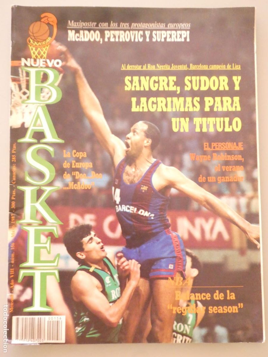 Sammelleidenschaft Sport: REVISTA DE BALONCESTO. NUEVO BASKET 156 MAYO 1987. BARCELONA VS JOVENTUT BADALONA. 220GR