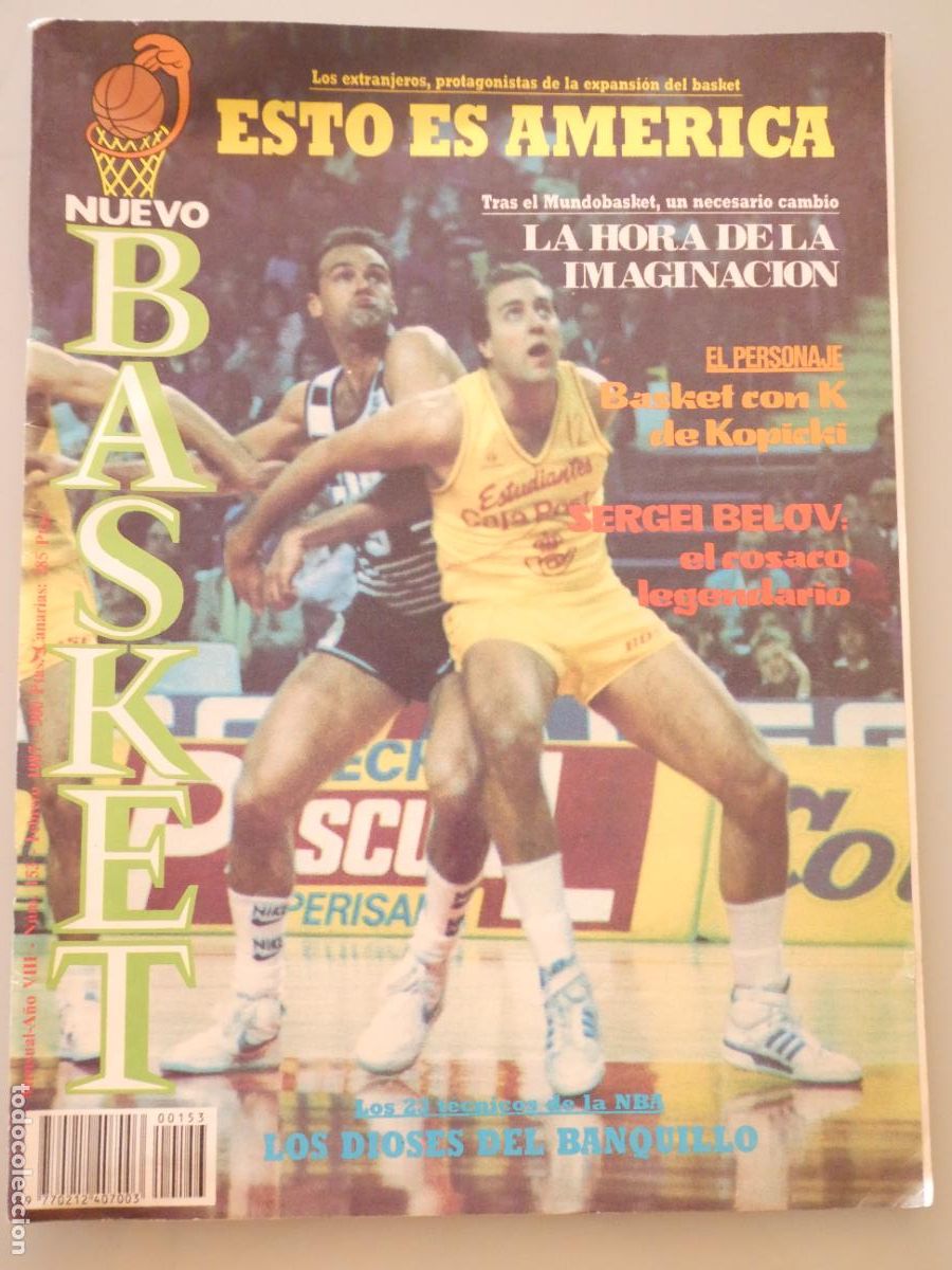 Coleccionismo deportivo: REVISTA DE BALONCESTO. NUEVO BASKET 153 FEBRERO 1987. ESTUDIANTES KOPICKI BELOV POSTER RUSELL. 220GR