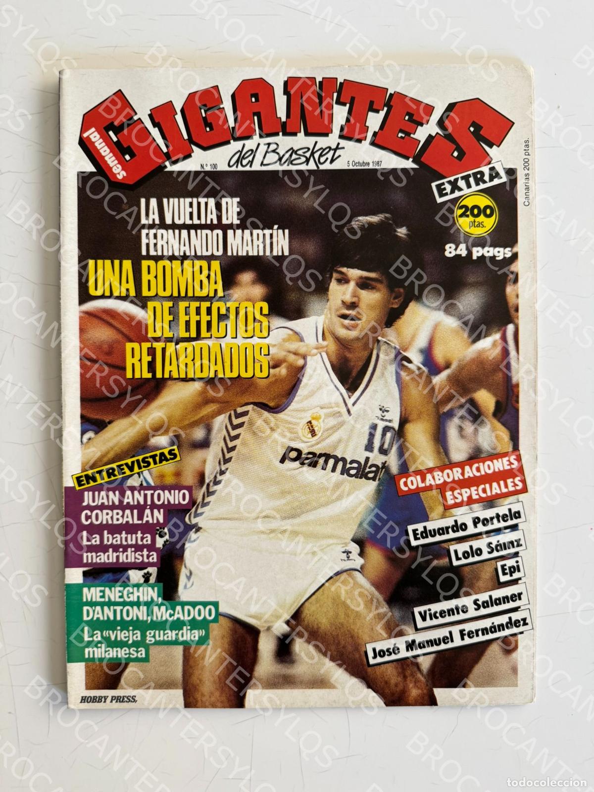 Coleccionismo deportivo: GIGANTES DEL BASKET N.&ordm; 100 (1987)