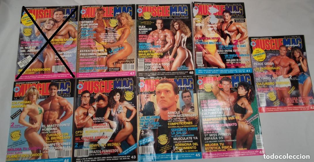 Collezionismo sportivo: 8 REVISTAS DE CULTURISMO MUSCLEMAG ESPA&Ntilde;A, A&Ntilde;O V, A&Ntilde;OS 90, POSTERS