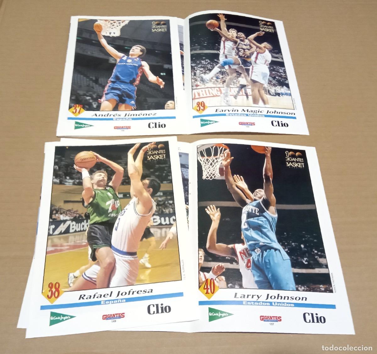 Sports collectibles: Fasc&iacute;culo Ficha Gigantes Del Basket Andr&eacute;s Jim&eacute;nez Rafael Jofresa Magic Larry Johnson 1994 NBA ACB