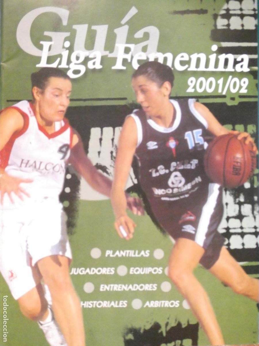 Coleccionismo deportivo: REVISTA BALONCESTO GU&Iacute;A LIGA FEMENINA 2001 2002. PANTILLAS JUGADORAS EQUIPOS. 140GR