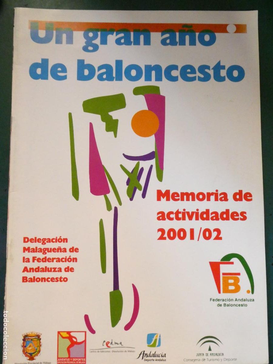 Coleccionismo deportivo: REVISTA BALONCESTO MEMORIA ACTIVIDADES 2001 2002 FEDERACI&Oacute;N ANDALUZA M&Aacute;LAGA 120GR