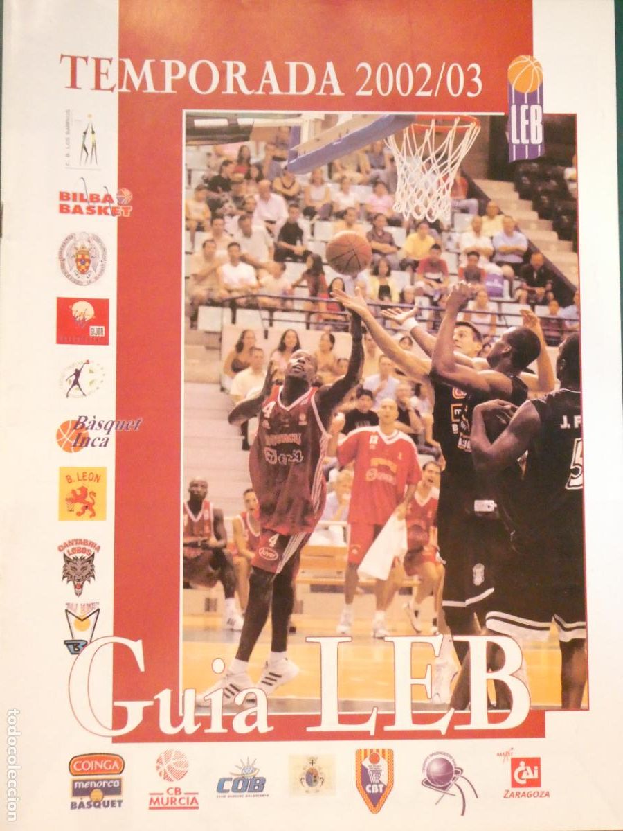 Collezionismo sportivo: REVISTA DE BALONCESTO. GU&Iacute;A LIGA LEB 2002 2003. EQUIPOS JUGADORES PLANTILLAS. 160GR