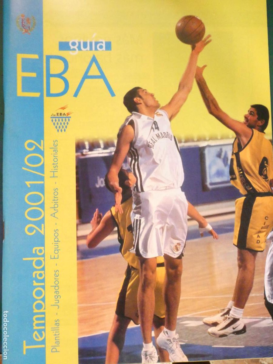 Collezionismo sportivo: REVISTA DE BALONCESTO. GU&Iacute;A LIGA EBA 2001 2002. EQUIPOS JUGADORES PLANTILLAS. 320GR