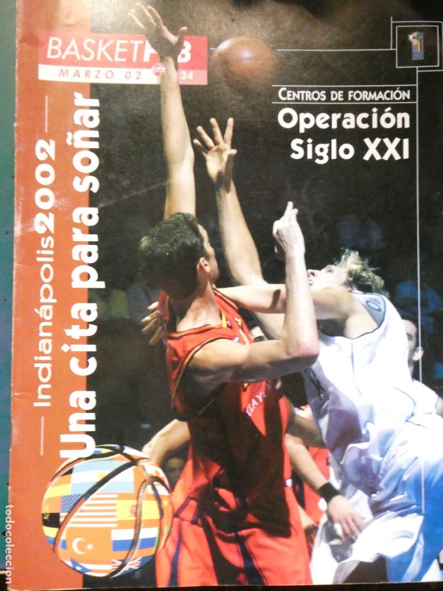 Collezionismo sportivo: REVISTA DE BALONCESTO. BASKET FEB FEDERACI&Oacute;N ESPA&Ntilde;OLA 34 MARZO 2002. PAU GASOL NOWITZKI. 160GR