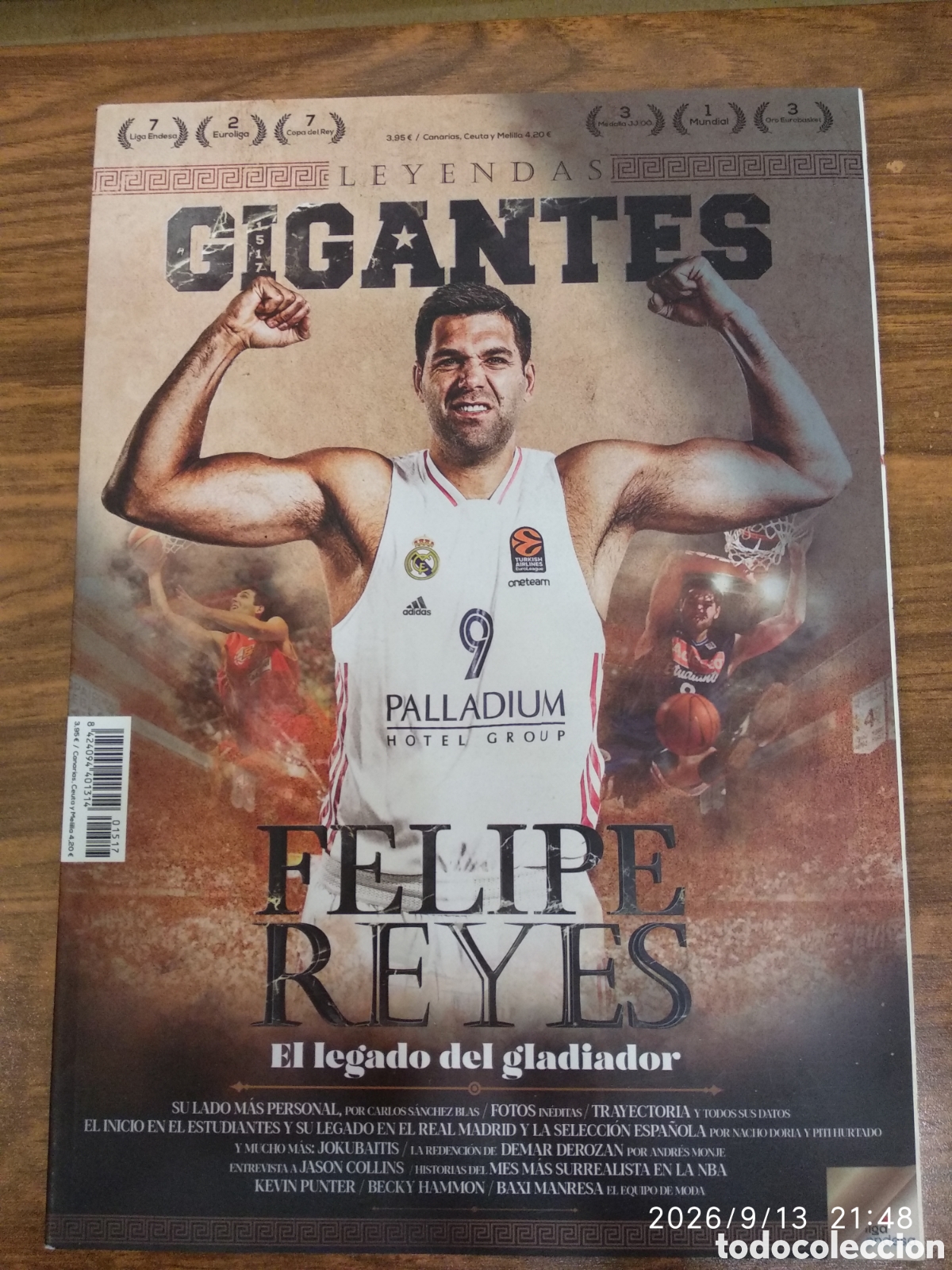 Coleccionismo deportivo: Gigantes del Basket leyendas n&uacute;m 1517 Felipe Reyes