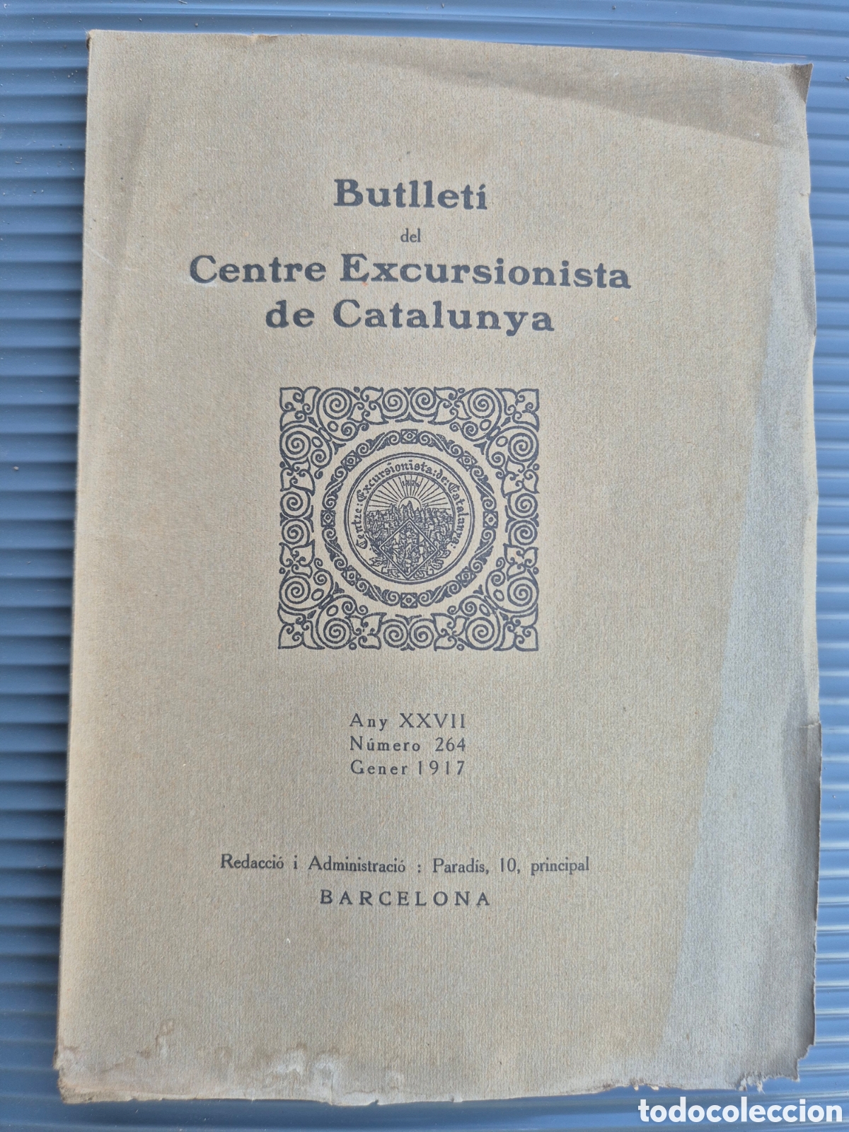Sammelleidenschaft Sport: BUTLLETI CENTRE EXCURSIONISTA DE CATALUNYA GENER 1917 ARGENTONA GRANOLLERS VILLARO