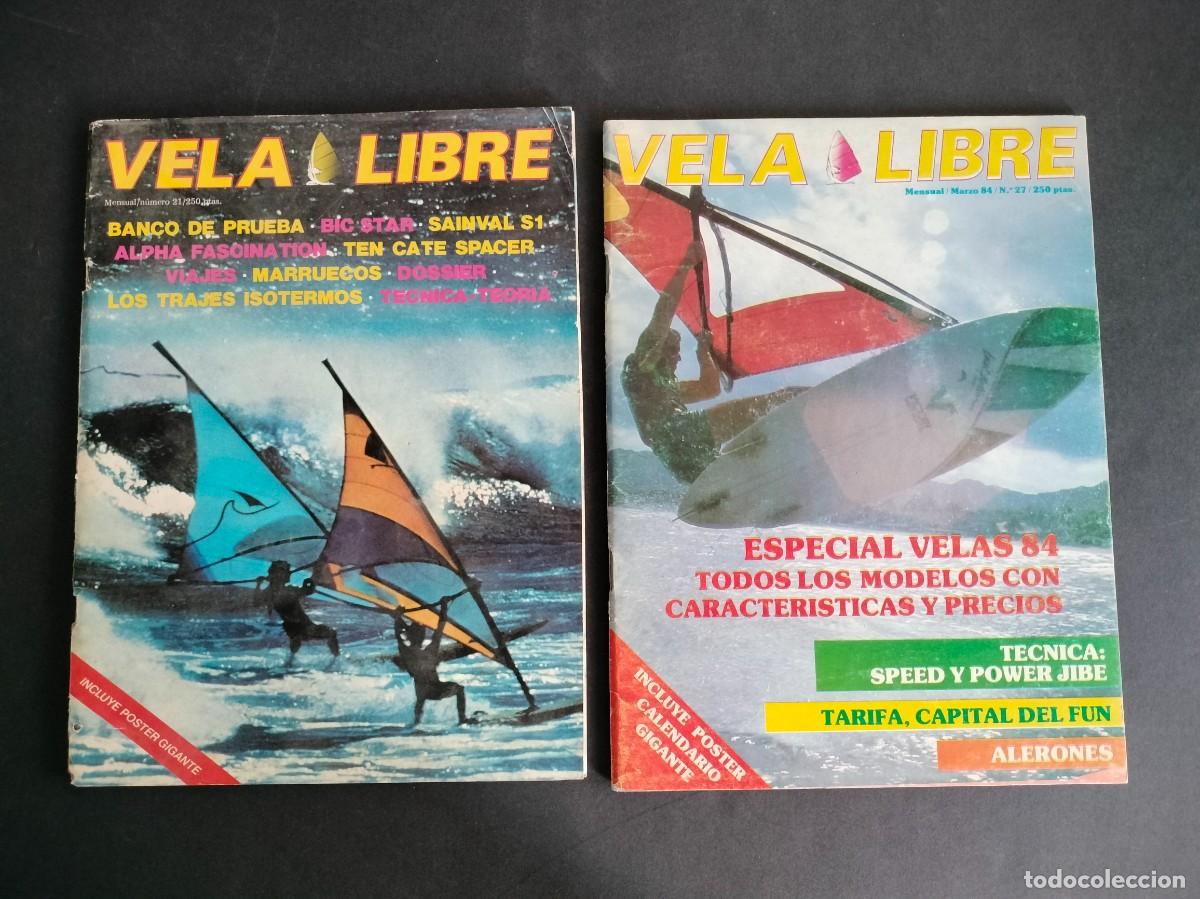 Collezionismo sportivo: VELA LIBRE LOTE 2 REVISTAS N&ordm; 21 Y 27 A&Ntilde;O 1981 INCLUYE EL POSTER WINDSURF SURF MISTRAL&hellip;