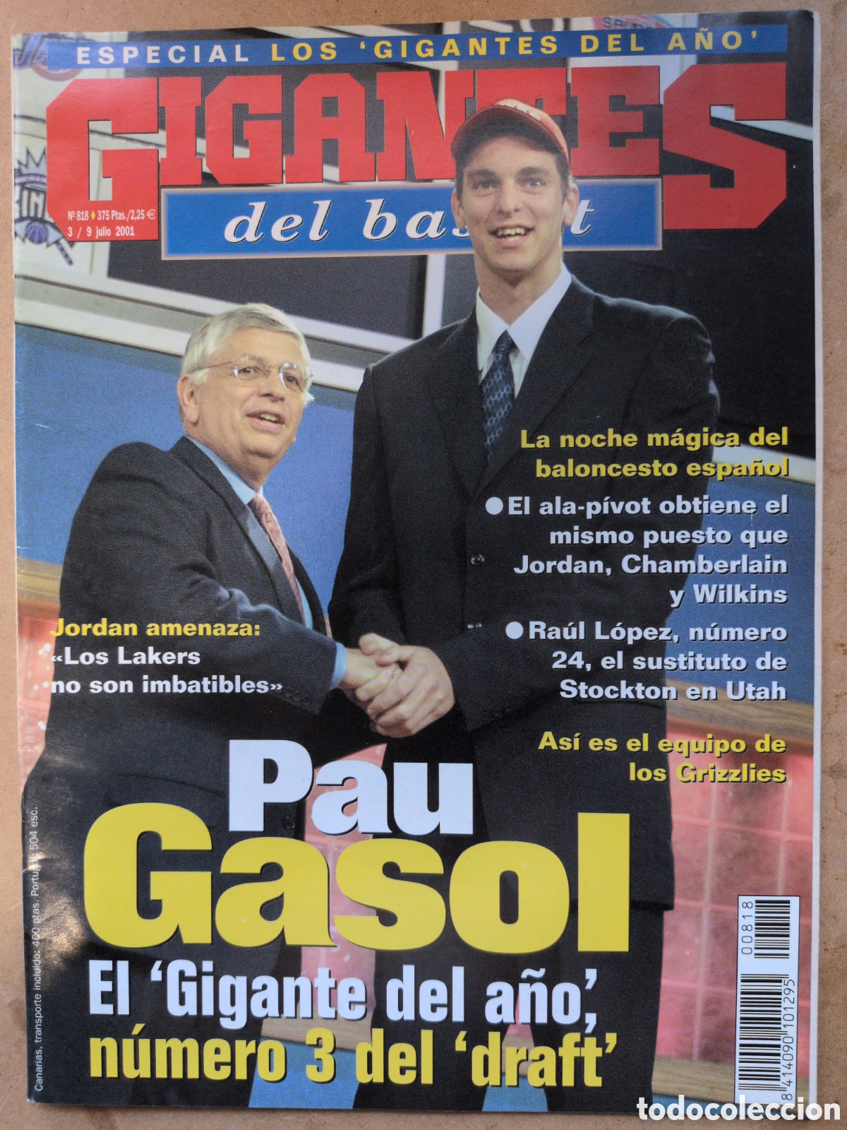 Sports collectibles: GIGANTES del BASKET n&ordm;818 03/07/2001