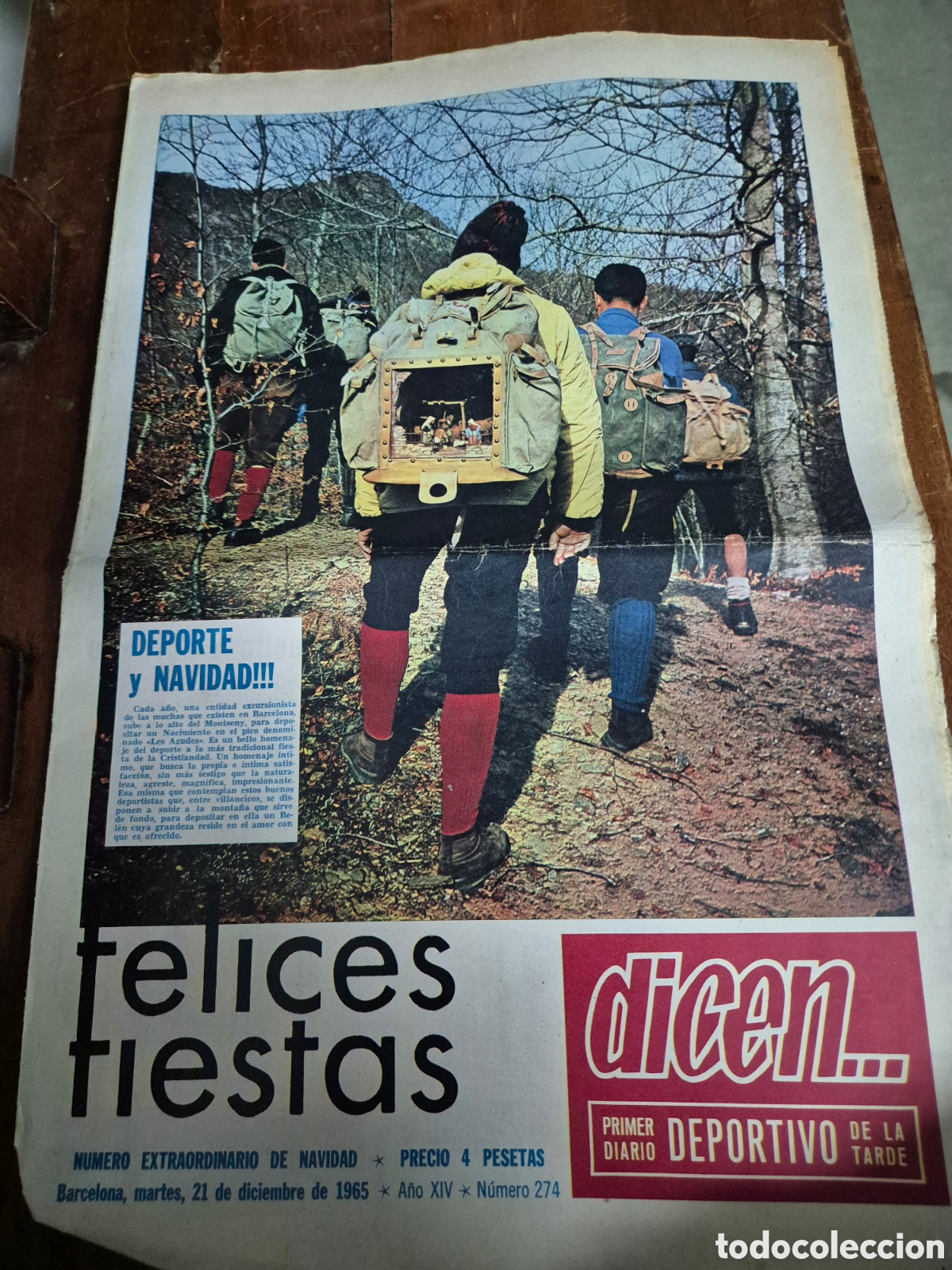 Coleccionismo deportivo: DICEN 21/12/1965 DEPORTE Y NAVIDAD EXCURSIONISMO