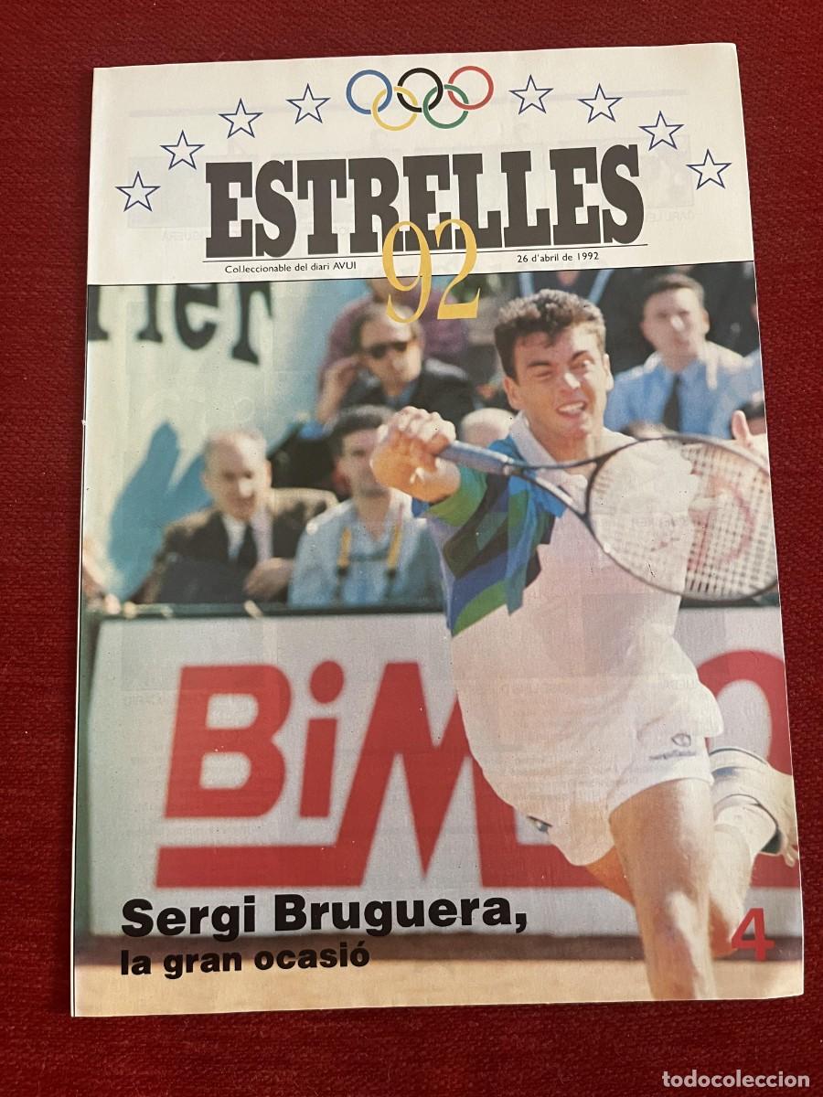Coleccionismo deportivo: REVISTA ESTRELLES 92 OLIMPIADAS BARCELONA 1992 SERGI BRUGUERA TENIS # 4 POSTER