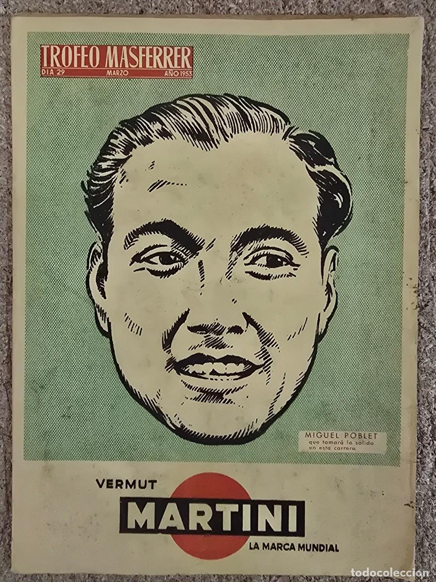 Collezionismo sportivo: Trofeo Masferrer.Dia 29 Marzo 1953.Ciclismo