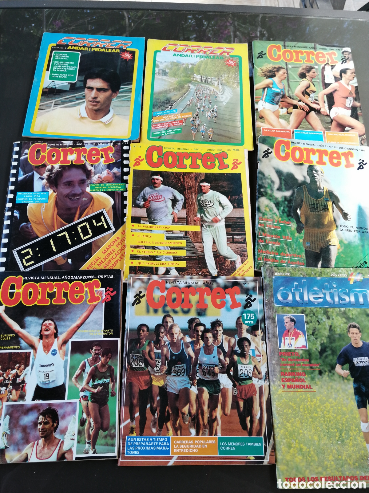 Coleccionismo deportivo: Lote 8 revistas Correr y 1 atletismo espa&ntilde;ol