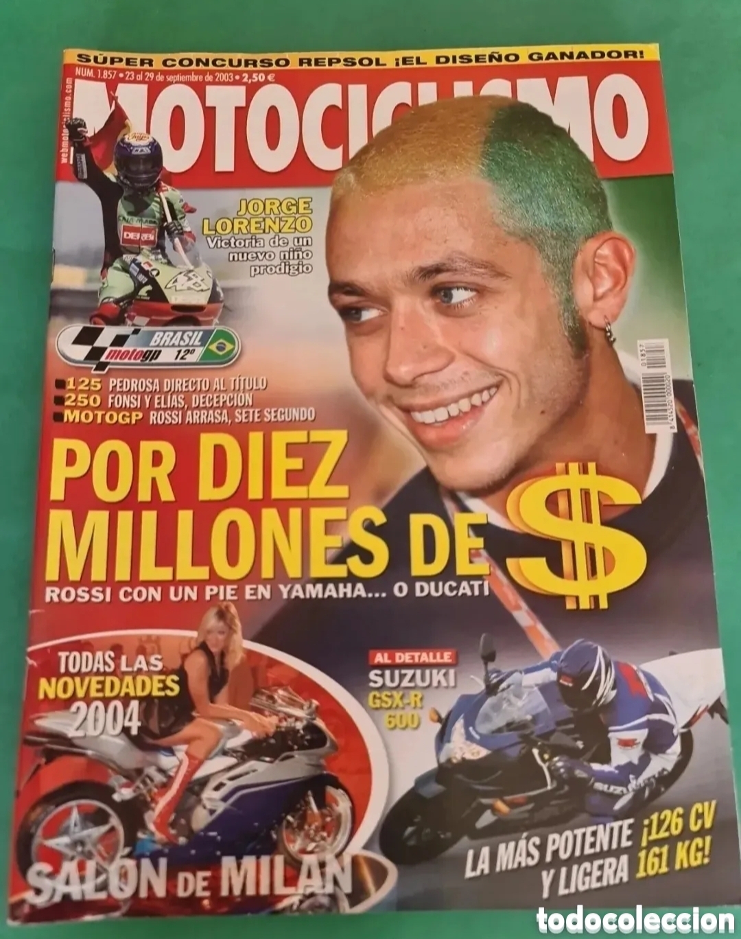Sports collectibles: Lote 10 revista Motociclismo/ A&ntilde;o 2003.