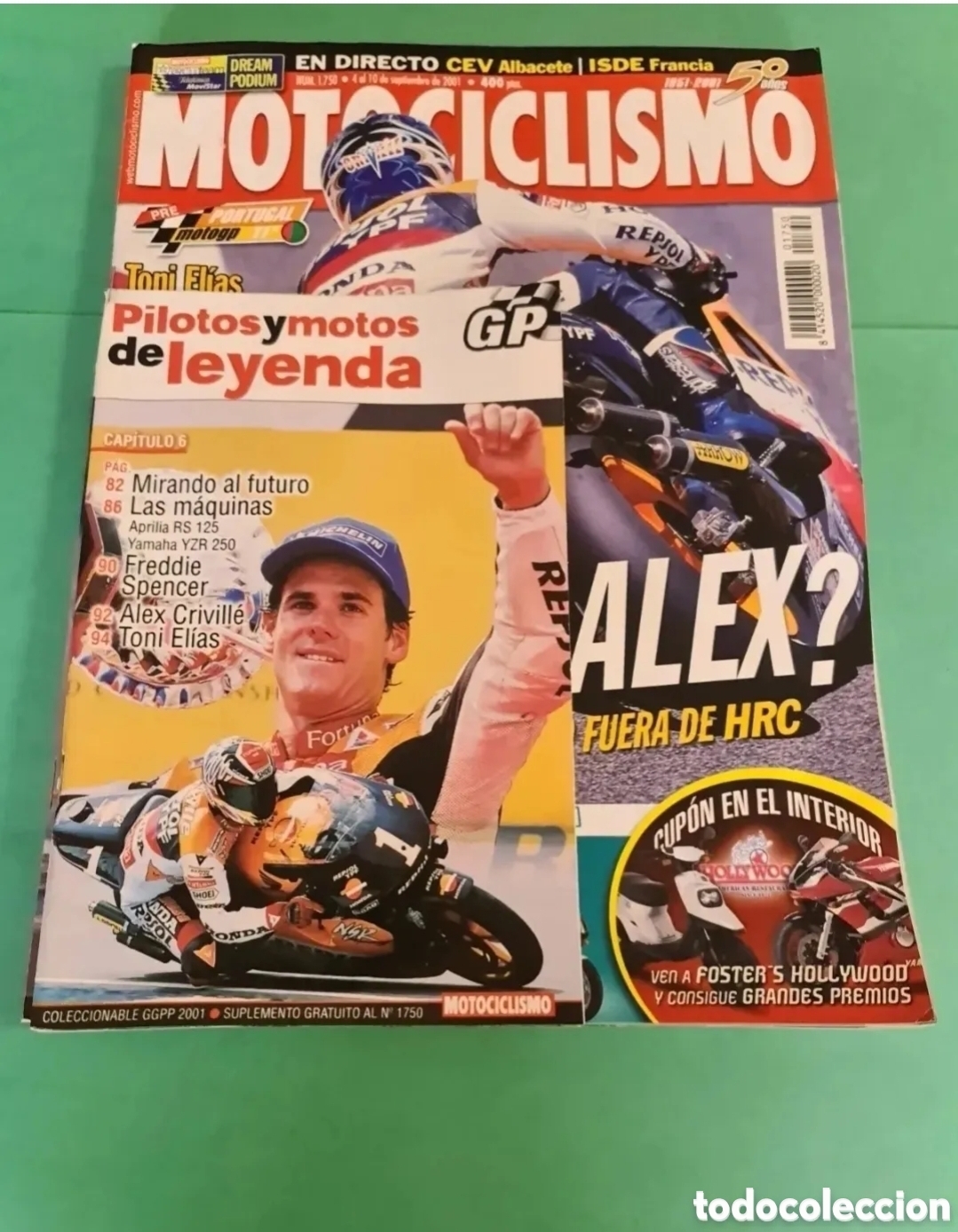 Sports collectibles: Lote de 11 revistas motociclismo/ A&ntilde;o 2001