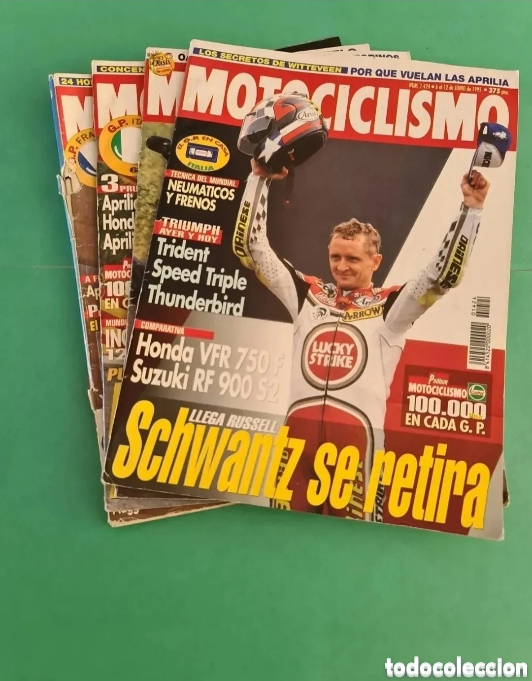 Sports collectibles: Lote 4 revistas Motociclismo, a&ntilde;o 1995.