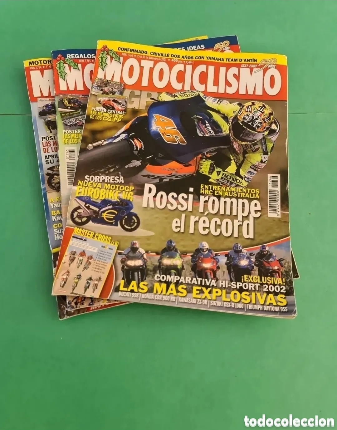 Sports collectibles: Lote 3 Revistas Motociclismo, A&ntilde;o 2001.