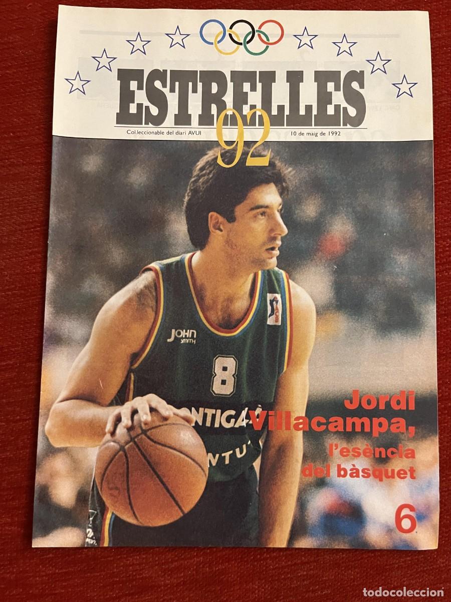 Coleccionismo deportivo: REVISTA ESTRELLES 92 OLIMPIADAS BARCELONA 1992 JORDI VILLACAMP JOVENTUT BALONCESTO # 6 POSTER