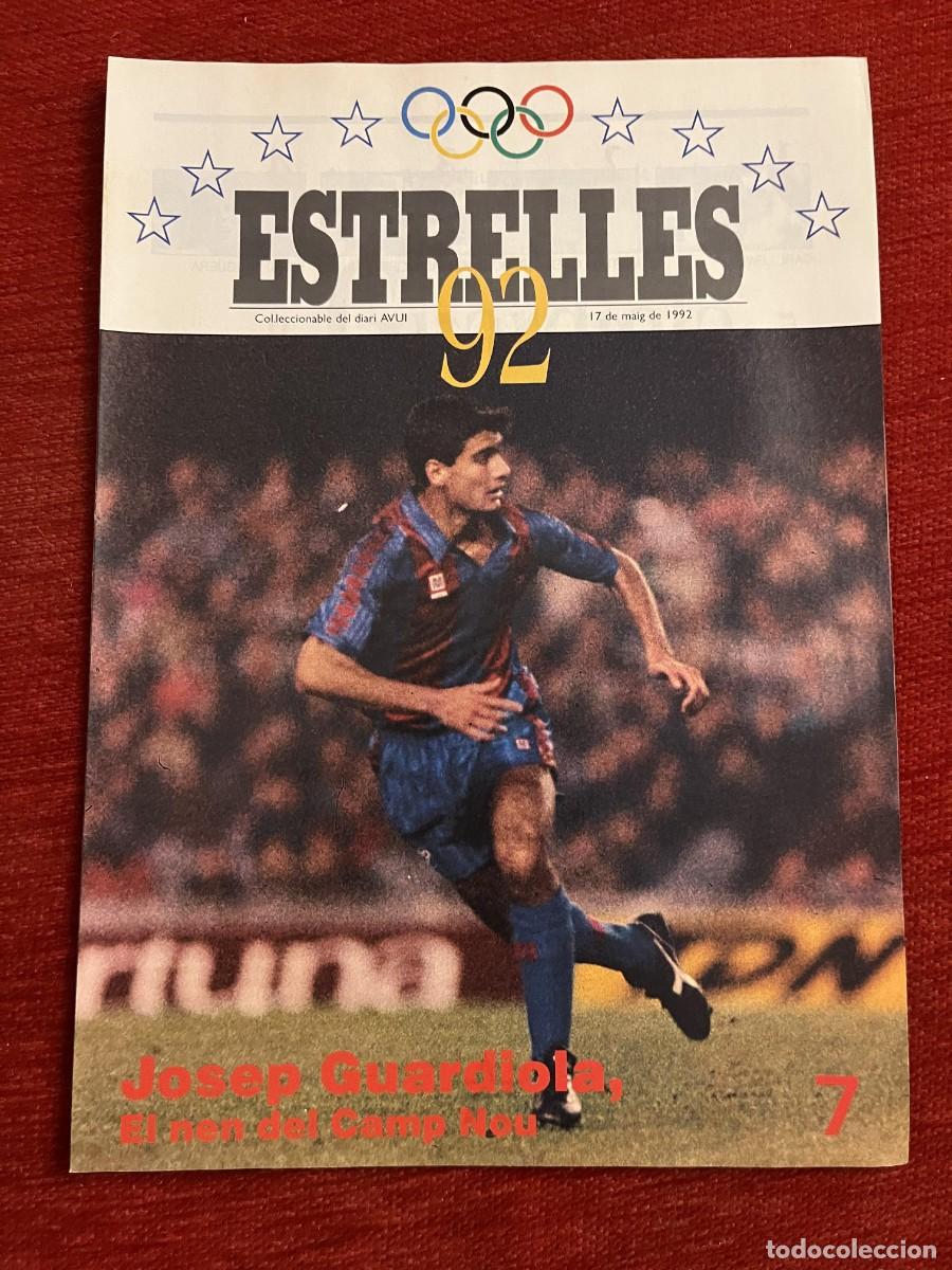 Coleccionismo deportivo: REVISTA ESTRELLES 92 OLIMPIADAS BARCELONA 1992 PEP JOSEP GUARDIOLA BARCELONA FUTBOL # 7 POSTER