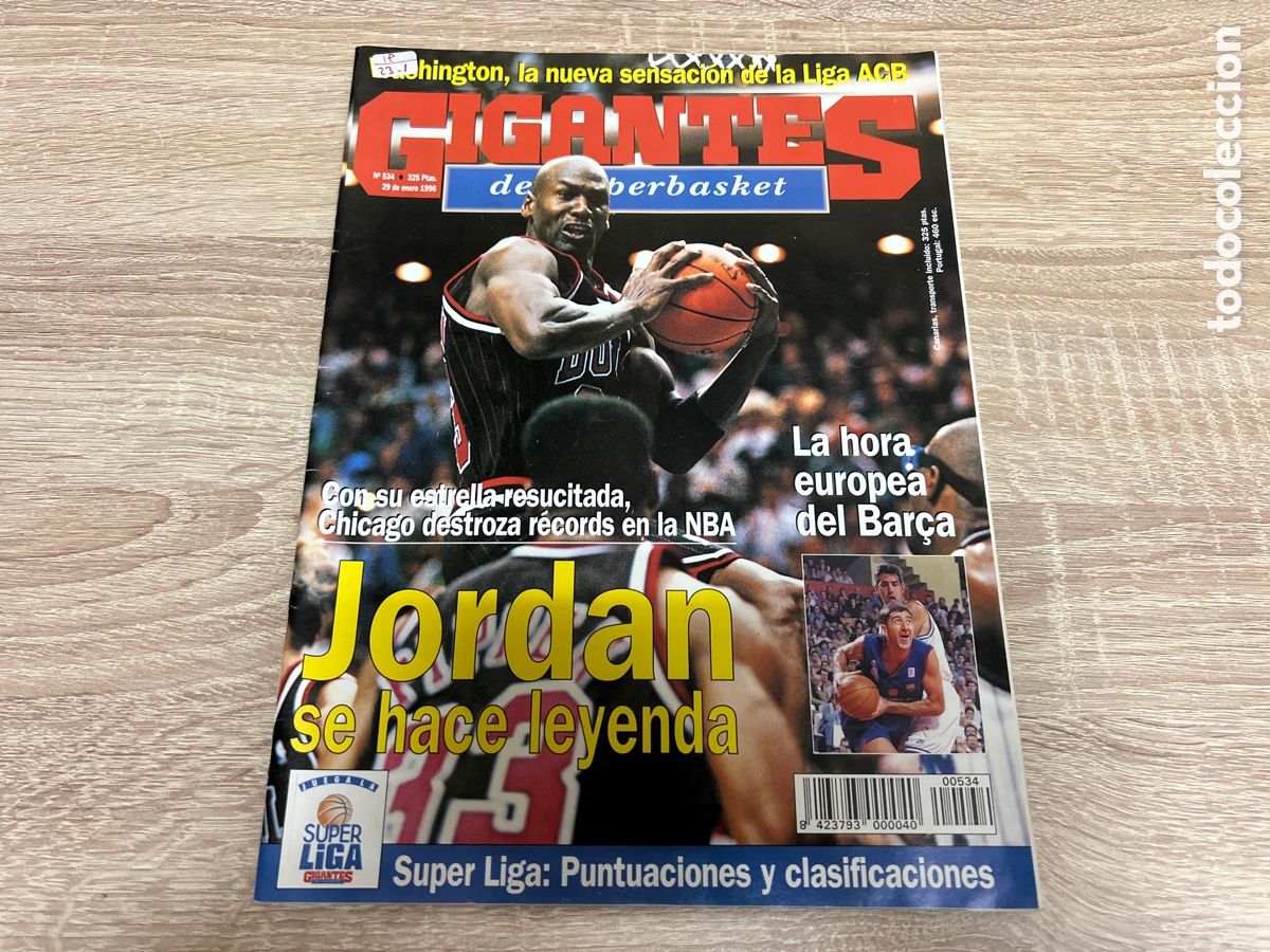 Sports collectibles: REVISTA GIGANTES DEL BASKET N&ordm; 534 MICHAEL JORDAN EN PORTADA A&Ntilde;O 1996