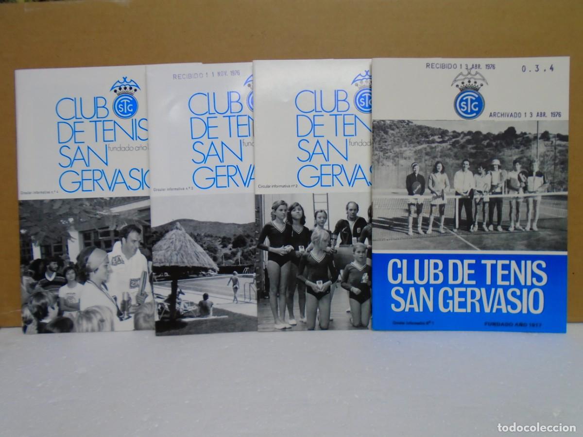 Sports collectibles: CLUB DE TENIS SAN GERVASIO&rdquo;CAN MARLES&rdquo;SAN JUSTO DESVERN(BARCELONA) BOLETINES 1-2-3-4 DE 1976.