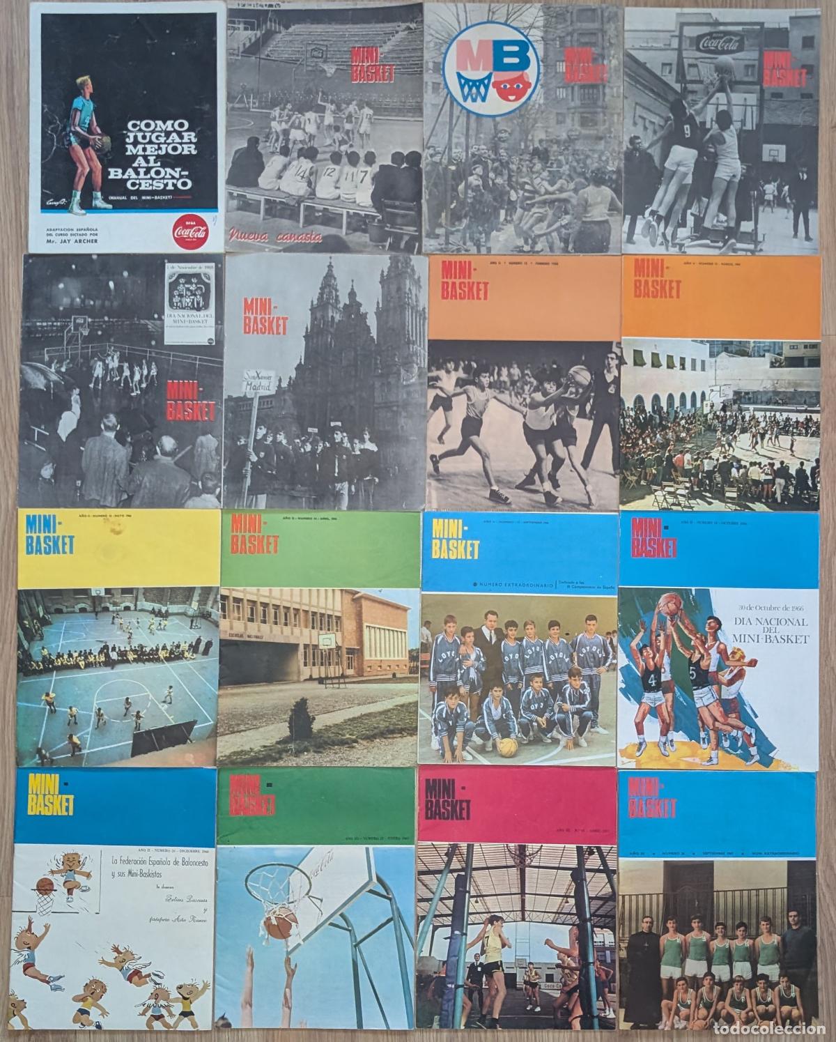 Coleccionismo deportivo: Lote de 16 revistas de Mini-Basket - Coca Cola - Club Nacional Hesperia (1965)