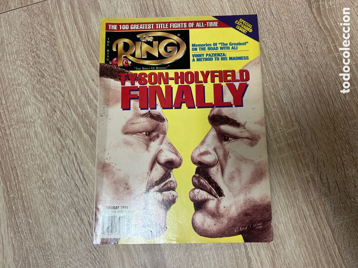 Collectionnisme sportif: 1996 MIKE TYSON HOLYFIELD REVISTA RING EN INGLES