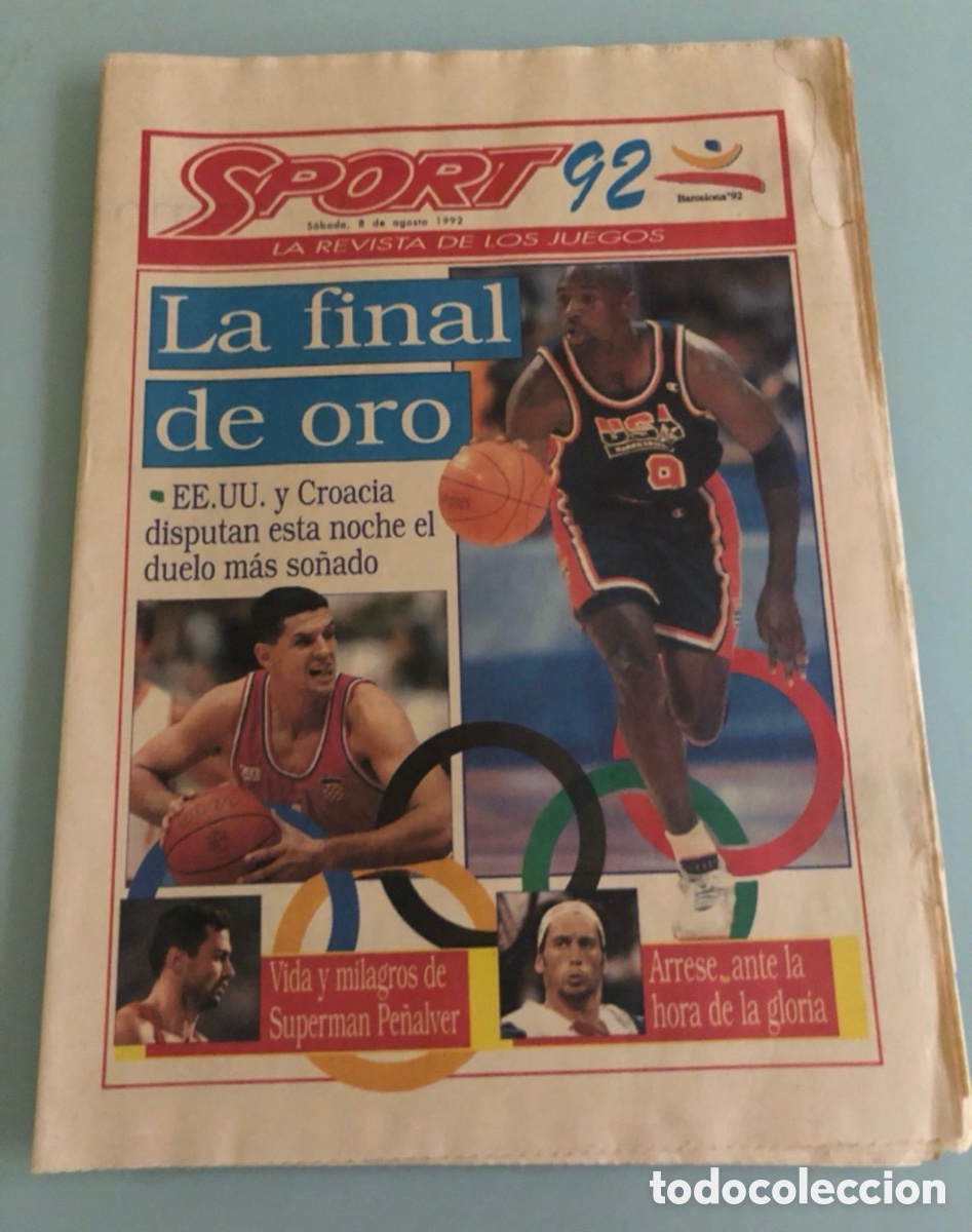 Coleccionismo deportivo: 8-8-1992 USA v Croacia Final baloncesto Olimpiada Barcelona Michael Jordan